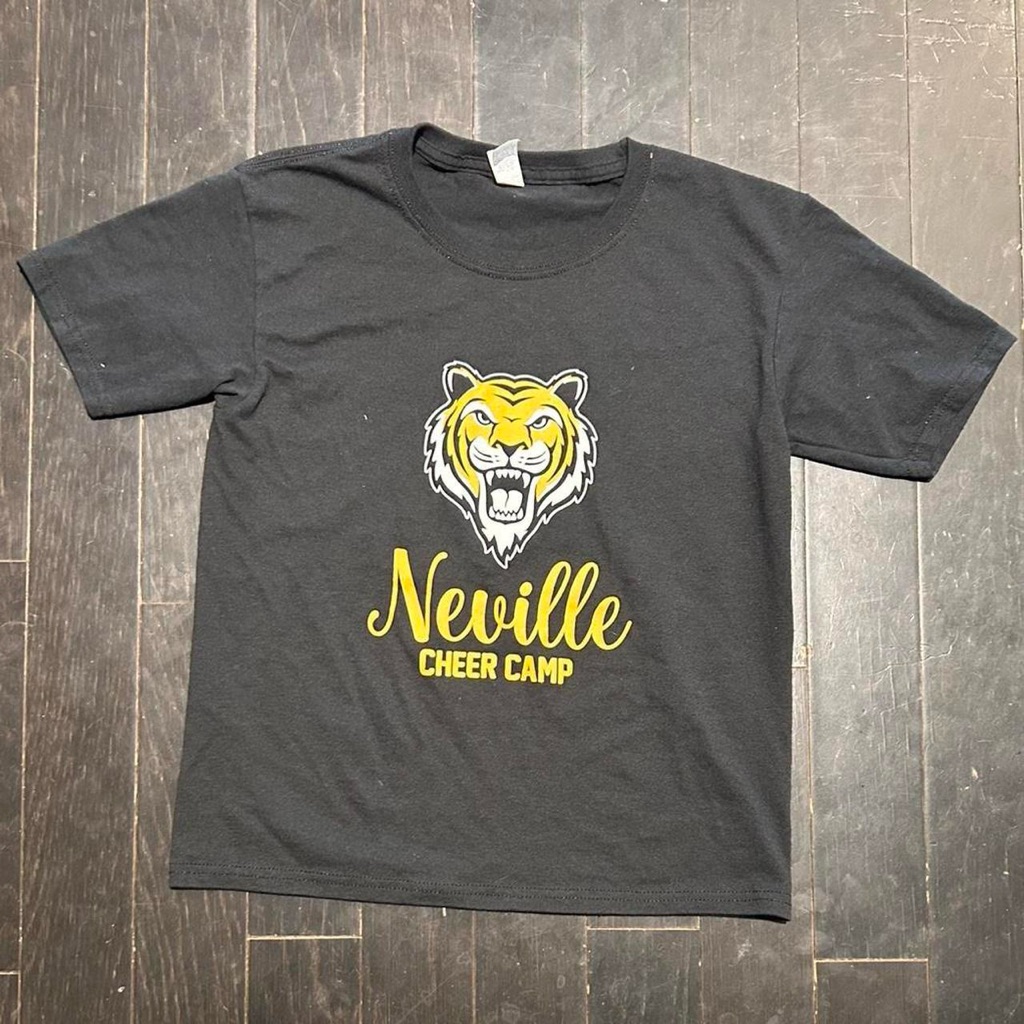 Jerzees Kids Black And Yellow Tiger Cheer T-Shirt